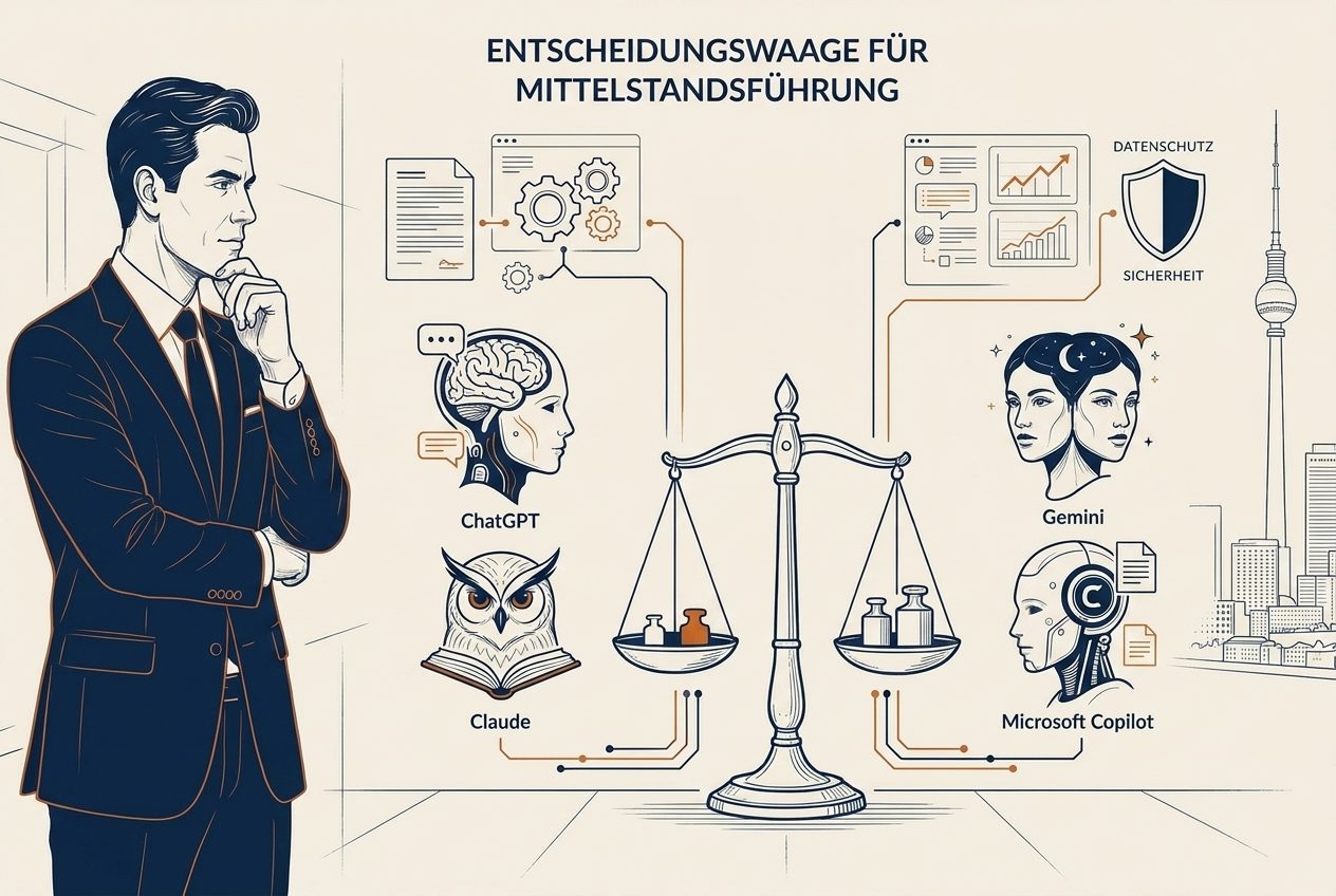 ChatGPT vs. Claude vs. Gemini 2026: Welche KI der Mittelstand wirklich braucht