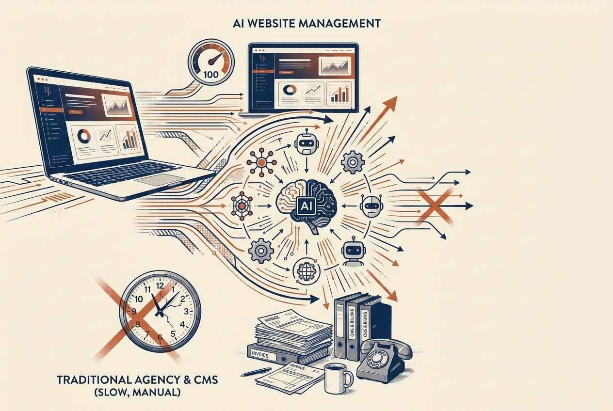 Website mit KI betreiben: Warum ich keine Agentur und kein CMS mehr brauche
