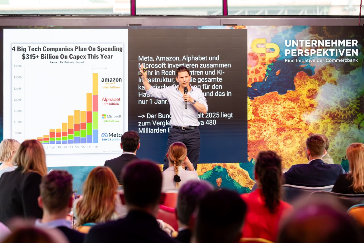 Dr. Hubertus Porschen — KI-Keynote live bei Unternehmer Perspektiven Frankfurt