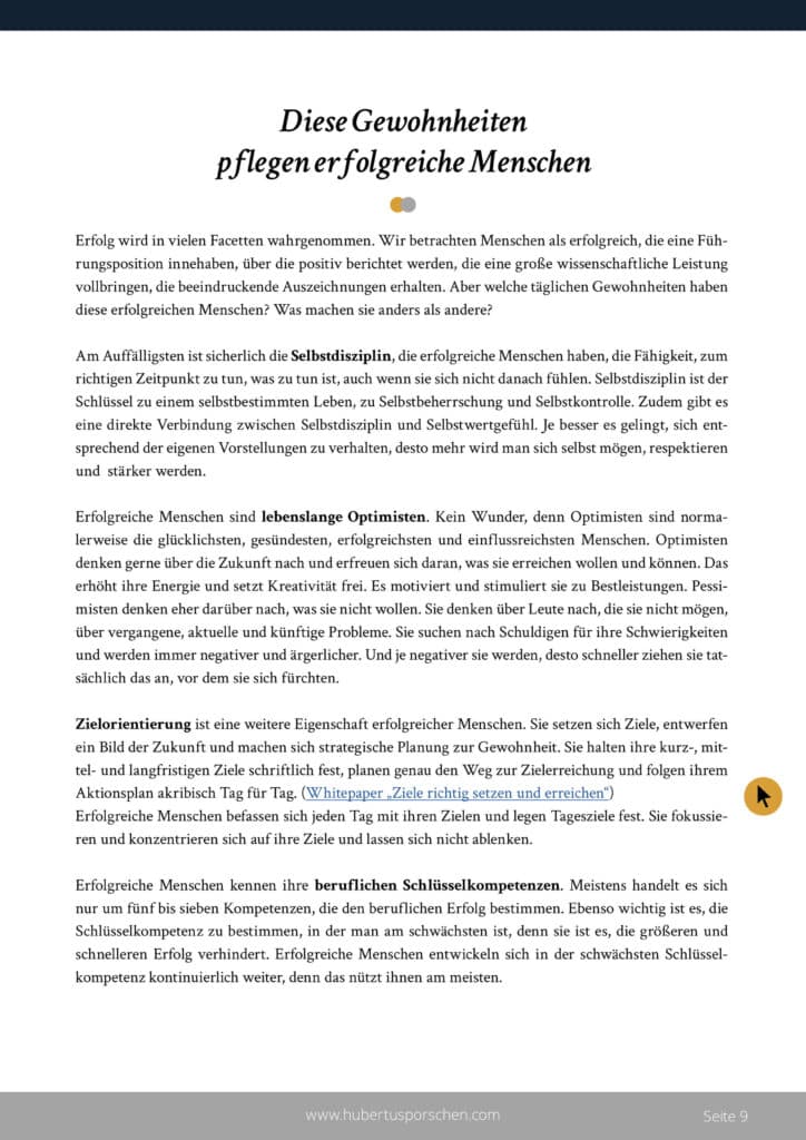 Einblick eBook – Alte Gewohnheiten | Dr. Hubertus Porschen GmbH